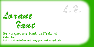 lorant hant business card